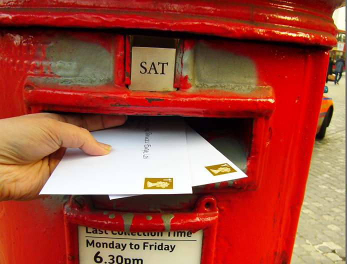 Red mail box