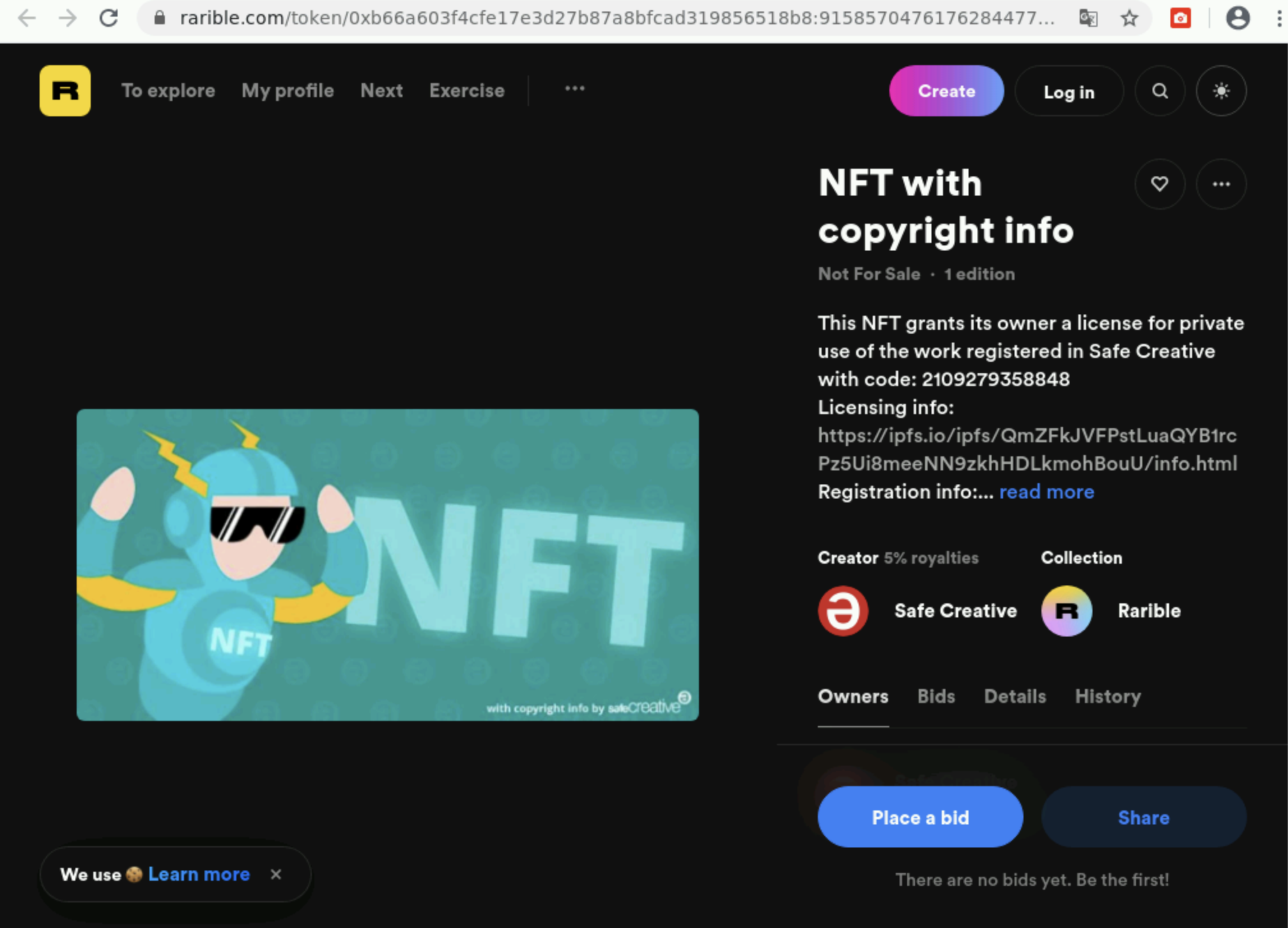 NFTs with copyright information Safe Creative Blog