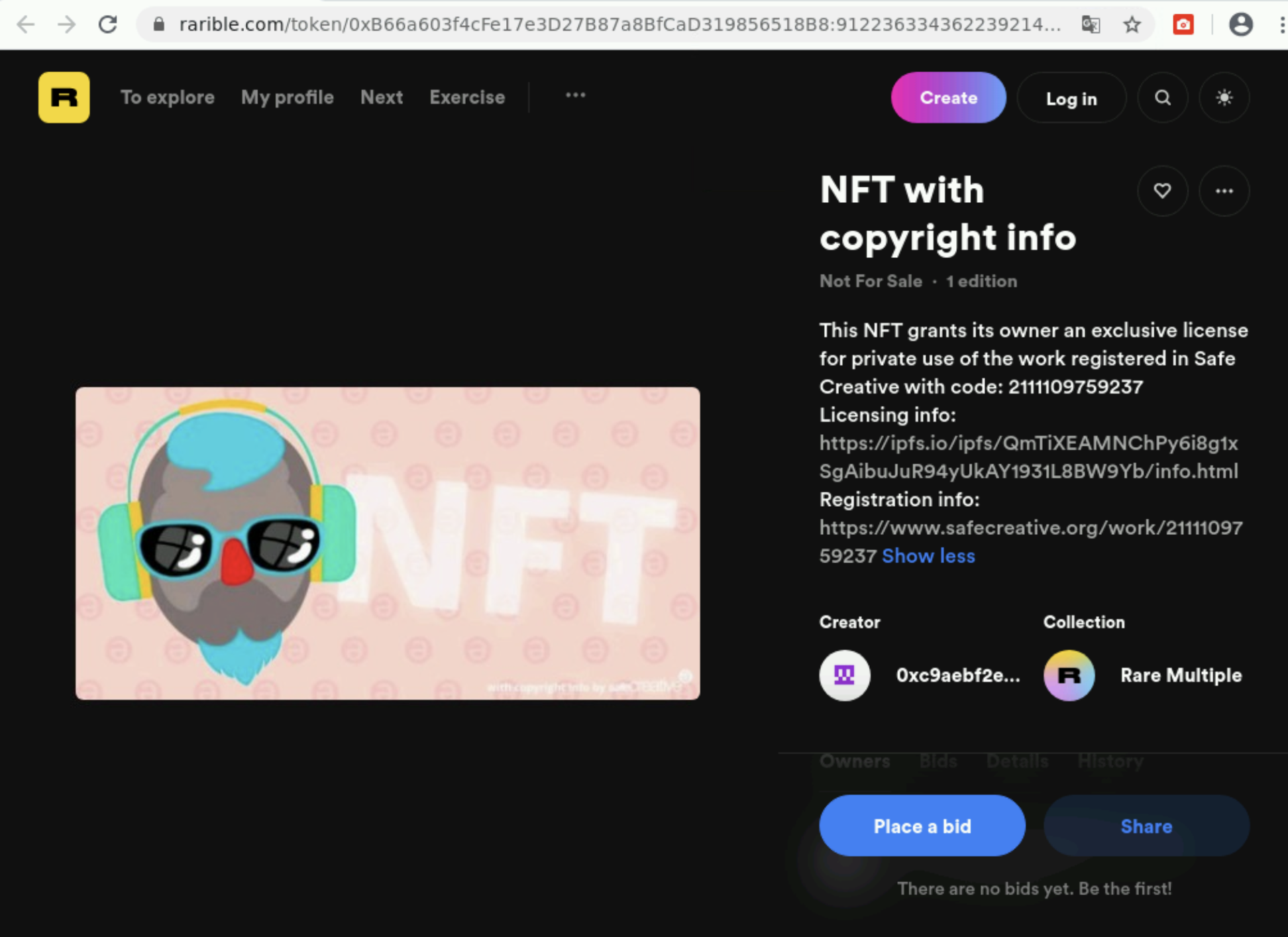NFTs with copyright information Safe Creative Blog