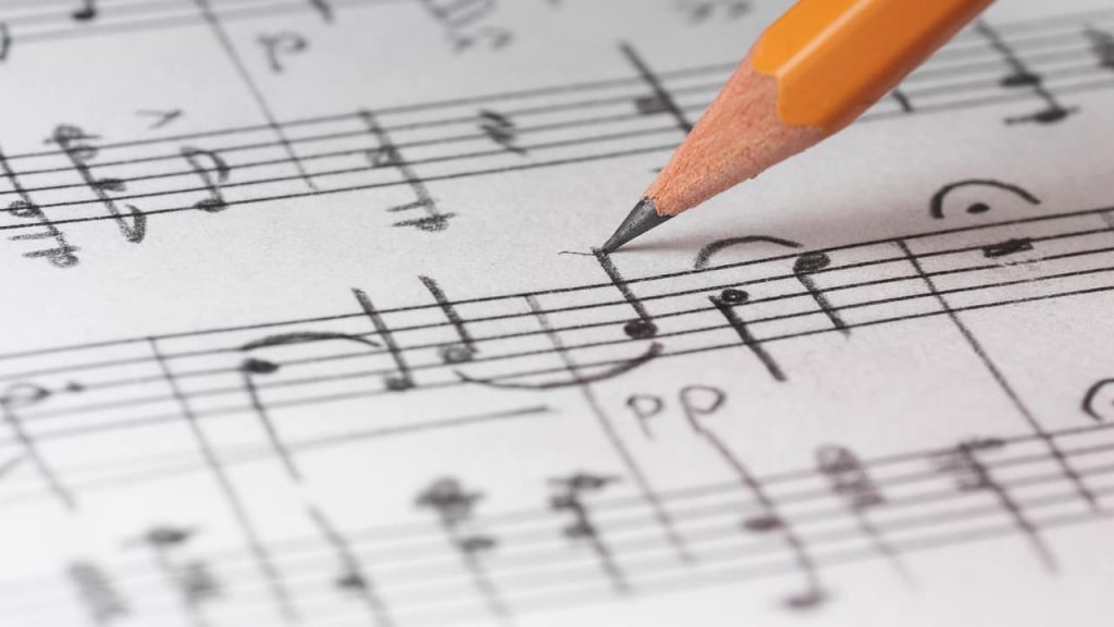 score for writing a song