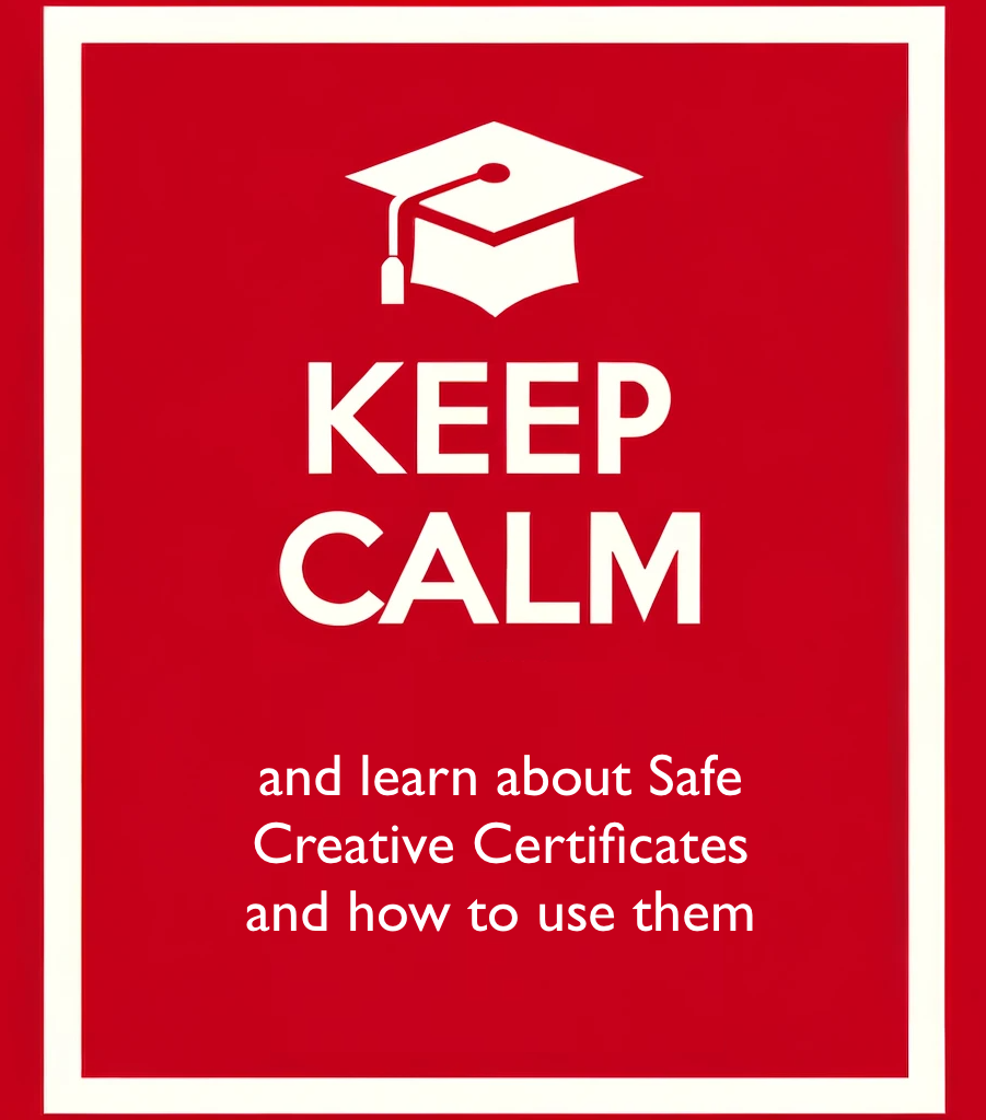 keep calm and learn our certificates