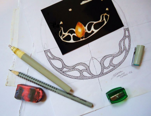 Necklace drawing