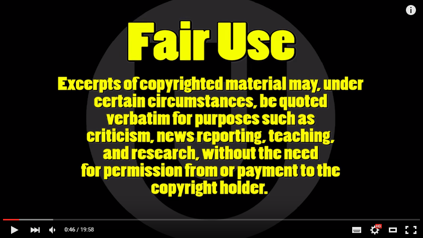 Fair Use Definition | Doug Walker "Nostalgia Critic" VIdeo